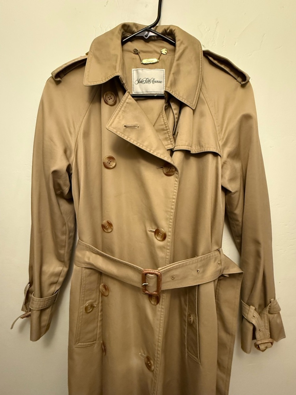 Saks Fifth Avenue Vintage Camel/Tan Trench Coat by Sanyo